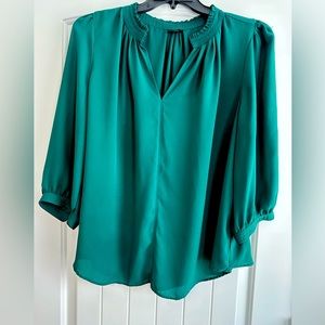 Worthington Green 3/4 Sleeve Blouse